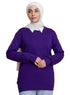 Sparkle Purple Round Knit Pullover - Khotwh
